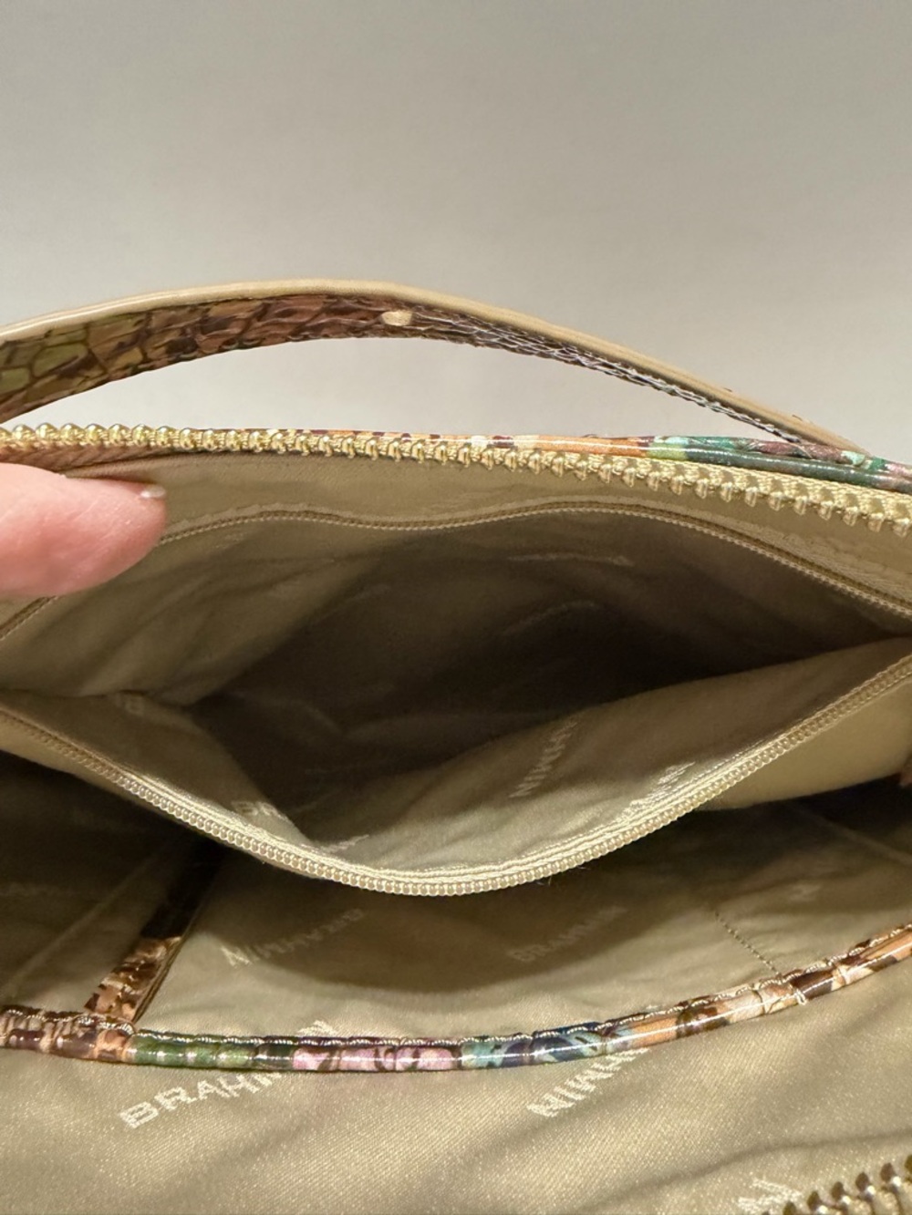 Brahmin Brown Multicolor Floral Leopard Bag - Picture 11 of 13